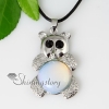 bear semi precious stonejade glass opal amethyst rose quartz tiger's-eye necklaces pendants design A