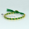 best friend friendship wrap bracelets cotton cord gold plated chain woven bracelet design E