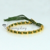 best friend friendship wrap bracelets cotton cord gold plated chain woven bracelet design F