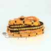 best friend friendship wrap bracelets gold nugget beads beaded cotton cord multi layer bracelet design A