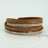 bling bling crystal rhinestone double layer wrap slake bracelets multi color design D