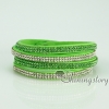 bling bling crystal rhinestone double layer wrap slake bracelets multi color design F