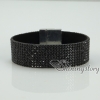 blingbling shiny crystal rhinestone magnetic buckle wrap slake bracelets muliti color leather bracelet design F