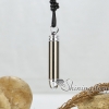 bullet genuine leather metal stainless steel necklaces with pendants design C