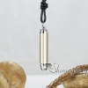 bullet genuine leather metal stainless steel necklaces with pendants design D
