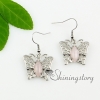 butterfly olive openwork agate amethys opal rose quartz semi precious stone dangle earrings design C