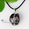 butterfly openwork semi precious stone amethyst necklaces pendants jewelry design C
