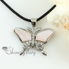 butterfly pink mother of pearl oyster shell shining rhinestone necklaces pendants design B