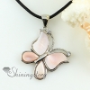 butterfly pink mother of pearl oyster shell shining rhinestone necklaces pendants design C