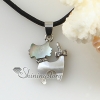 cat heart white seashell mother of pearl oyster sea shell rhinestone pendant necklaces design B