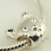 cat silver plated european charms fit for bracelets silver
