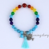 chakra bracelet with tassel 7 chakra balancing jewelry tree of life charm bracelets japa malas meditation beads design A