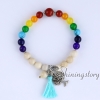 chakra bracelet with tassel 7 chakra balancing jewelry tree of life charm bracelets japa malas meditation beads design F