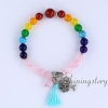 chakra bracelet with tassel 7 chakra balancing jewelry tree of life charm bracelets japa malas meditation beads design G