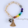 chakra bracelet with tassel locket bracelet 7 chakra healing jewelry tree of life jewelry meditation beads design B