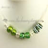 charms necklaces with european murano glass crystal beads design A