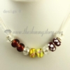 charms necklaces with european murano glass crystal beads design B
