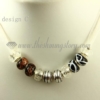 charms necklaces with european murano glass crystal beads design C