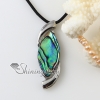 chili pepper olive rainbow abalone oyster seashell mother of pearl oyster sea shell silver plated necklaces pendants design A