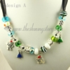 christmas charms necklaces with crystal murano glass charm beads design A