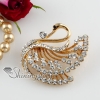 classic swan rhinestone scarf brooch pin jewelry design B