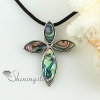 cross yellow pink mother of pearl oyster shell rainbow abalone necklaces pendants design A