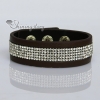 crystal rhinestone slake bracelets pu leather bracelets wristbands bling bling wrap bracelets arm band design F