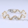cultured freshwater pearl bracelet crystal and pearl bracelets boho bridal jewelry wholesale bohemian jewelry design B