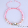 cultured freshwater pearl bracelet macrame drawstring bracelets bohemian style jewelry boho jewellery uk design A