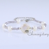 cultured freshwater pearl bracelet semi precious stone crystal toggle bracelet bohemian chic jewelry boho style jewelry design C