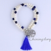 cultured freshwater pearl bracelet tree of life charm bracelet yoga jewelry boho jewelry wholesale design E