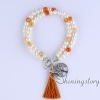 cultured freshwater pearl bracelet tree of life charm bracelet yoga jewelry boho jewelry wholesale design H
