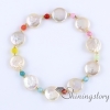 cultured freshwater pearl bracelet with pearl stretch bracelets handmade boho jewelry freshwater pearl jewellery design B