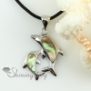 dolphin rainbow abalone shell mother of pearl necklaces pendants design A