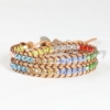 double cotton cord crystal beaded bracelets jewellery rainbow