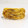 double layer crystal rhinestone slake bracelets wristbands genuine leather wrap woven bracelets design K