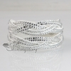 double layer crystal rhinestone slake bracelets wristbands genuine leather wrap woven bracelets design D