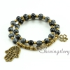 om bracelet ohm jewelry double layer wrap bracelets semi precious stone beaded bracelets prayer beads inspired design H