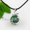 dragon ball semi precious stone agate opal tigereye amethyst jade rose quartz necklaces pendants design G