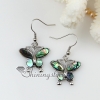dragonfly butterfly spider seawater rainbow abalone shell mother of pearl dangle earrings design B