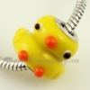 duck murano glass animal beads for fit charms bracelets yellow