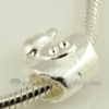 duck silver plated european big hole charms fit for bracelets silver