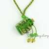essential oil diffuser necklaces vintage perfume bottle pendant necklace wholesale glitter murano glass jewelry design B