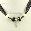 european charms necklaces with crystal big hole beads design A