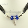 european charms necklaces with crystal big hole beads design C