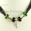 european charms necklaces with crystal big hole beads design F