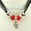 european charms necklaces with lampwork glass beads design A