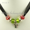 european charms necklaces with lampwork glass beads design B