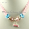 european charms necklaces with lampwork glass beads design C
