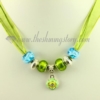 european charms necklaces with lampwork glass beads design D